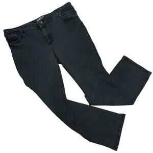 Chicos Women's So Slimming Rhinestone Detailed Pocket Black Jeans Size, 16 XL
